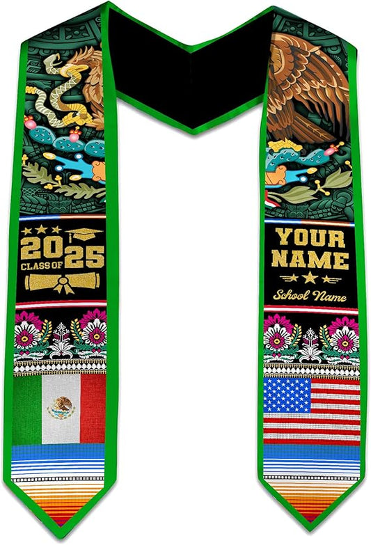 Mexican Graduation Sash, Mexican American Graduation Sash Class of 2026