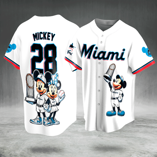 Cartoon Championship Baseball Jersey Shirt – Number 28 Graphic Button-Up Athletic Sports Top with Teal Accent Design