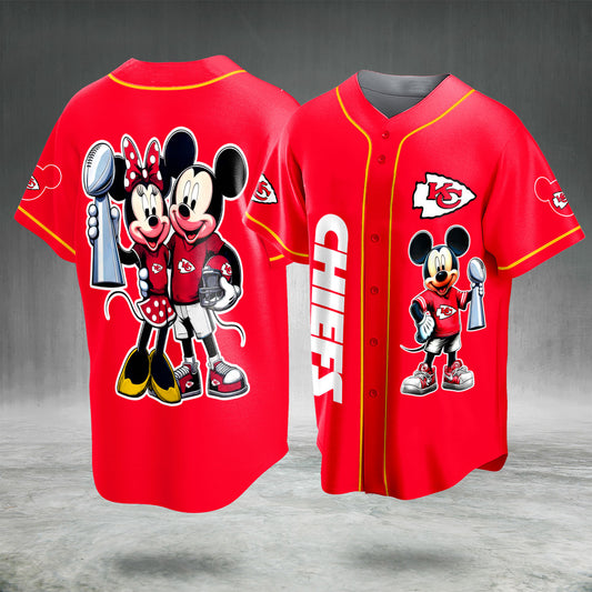 Cartoon Football Fan Jersey Red Gold Button Up Sports Shirt Game Day Team Inspired Gift for Men Women