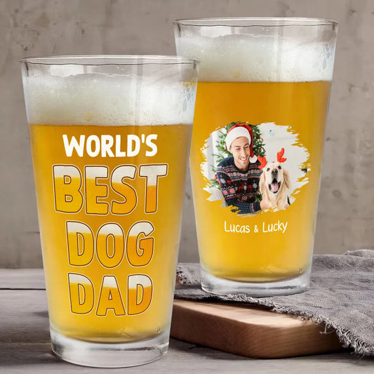 Dog-Themed Beer Glass – Heartwarming Pet Design, Gift-Ready for Dog Dads